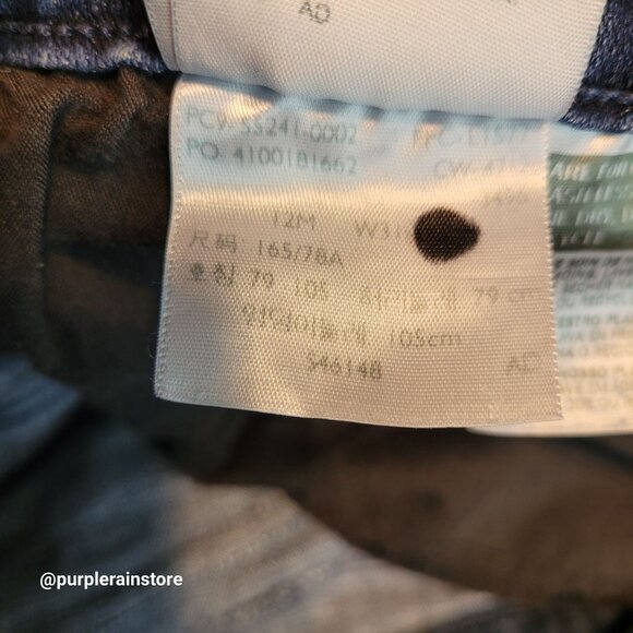 Levi's Skinny Bermuda Shorts Size 12 Mid Rise Cut Off Button Flap Stretch Denim - Picture 6 of 12